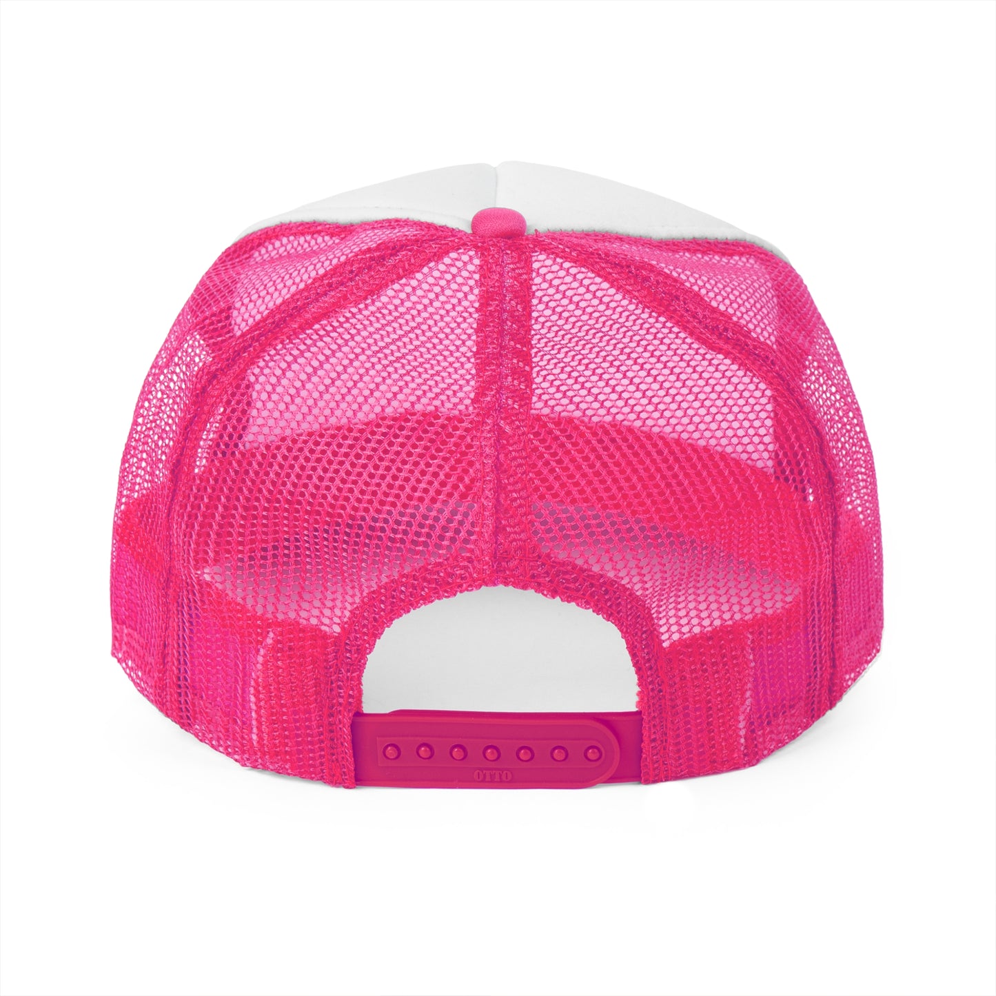 Sarap Pink and Blue Script Pink Trucker Hat