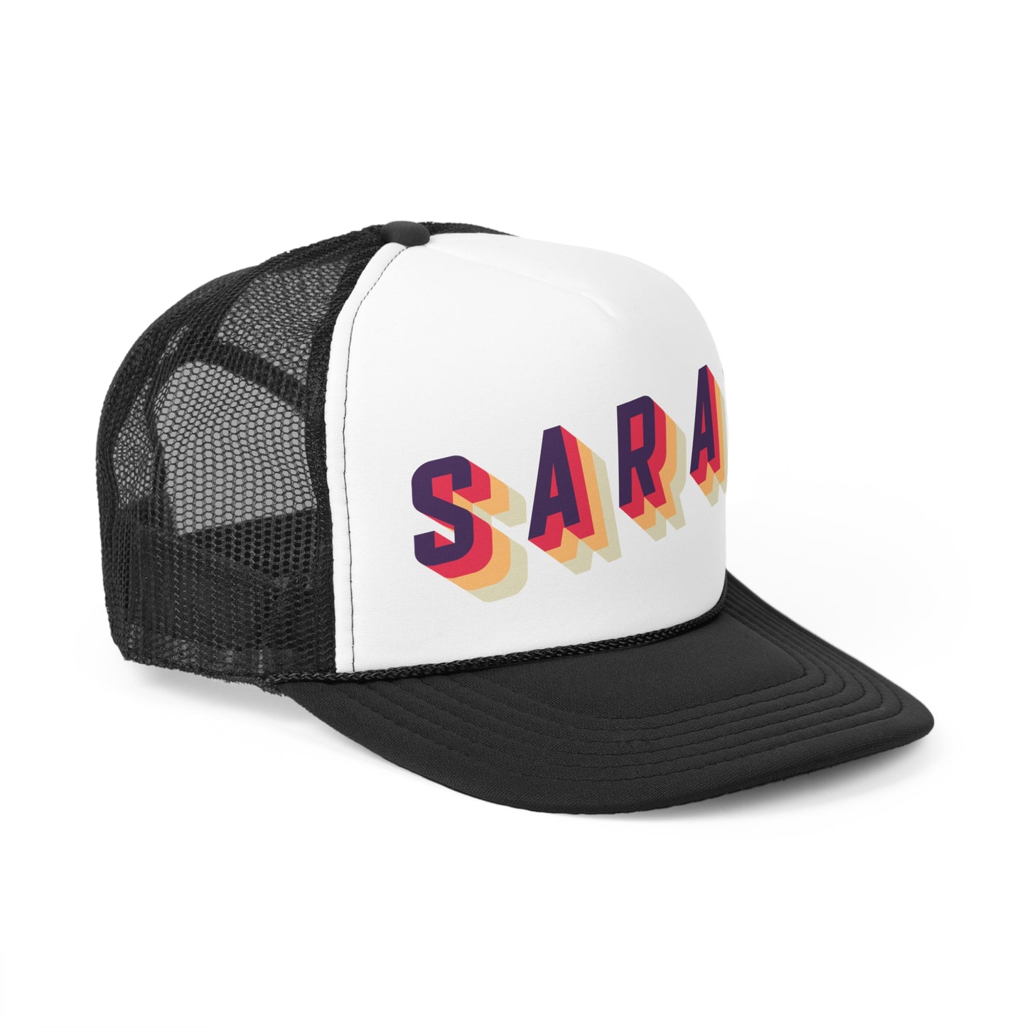 Sarap 3D Multi Colors Black Trucker Hat