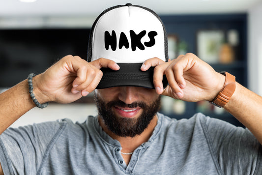 Naks Black Trucker Hat