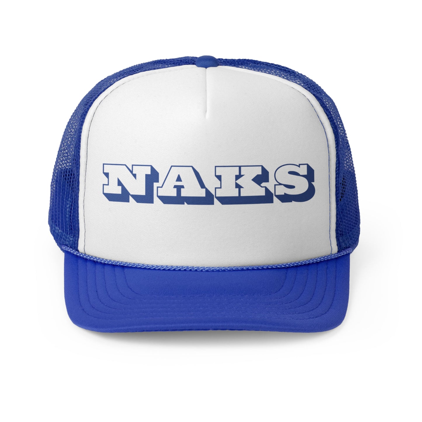 Naks Blue 3D Shadow Royal Blue Trucker Hat