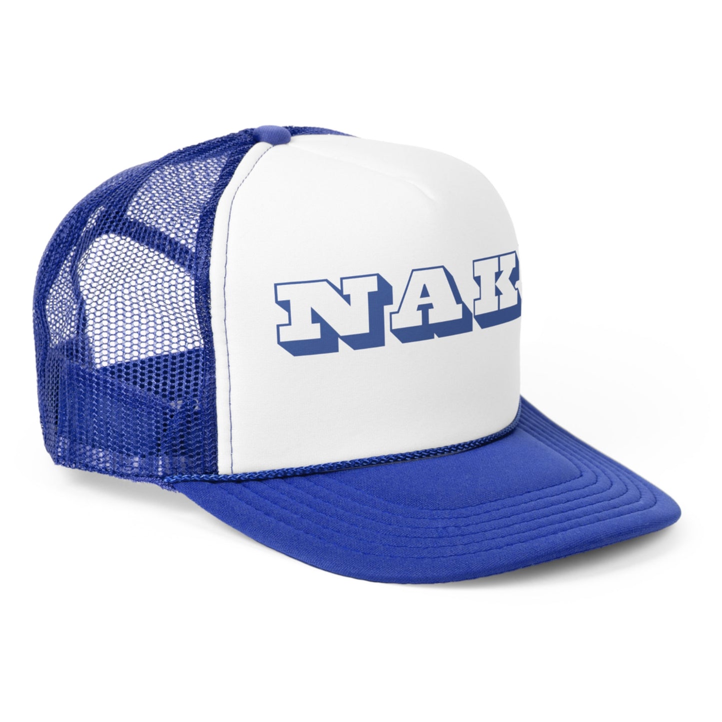 Naks Blue 3D Shadow Royal Blue Trucker Hat
