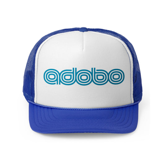 Adobo Multi-lines Aqua Royal Blue Trucker Hat