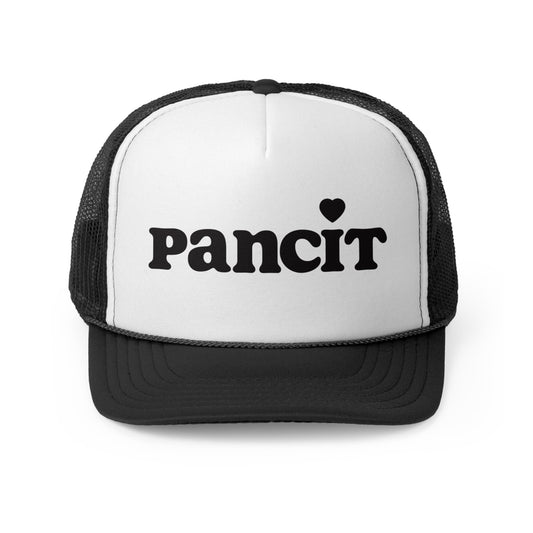 Pancit Love Serif Black Trucker Hat