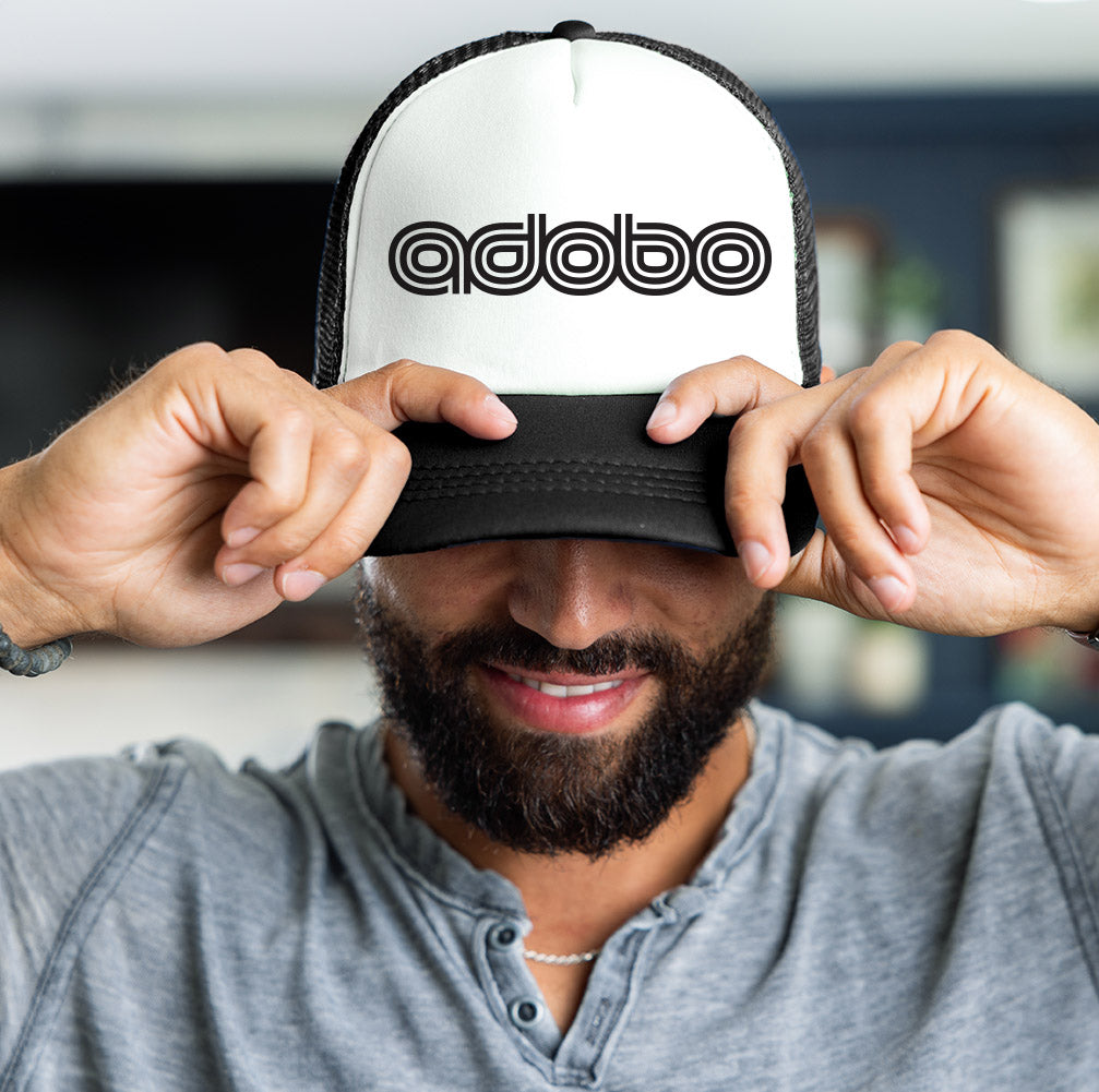 Adobo Multi-lines Black Black Trucker Hat