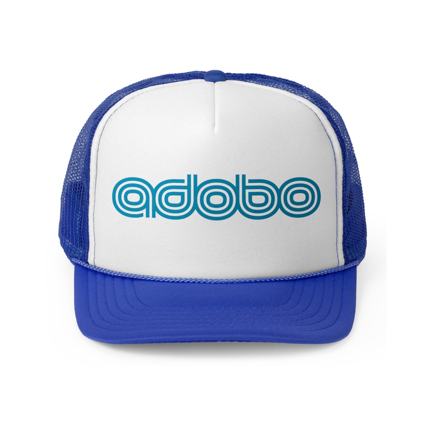 Adobo Multi-lines Aqua Royal Blue Trucker Hat